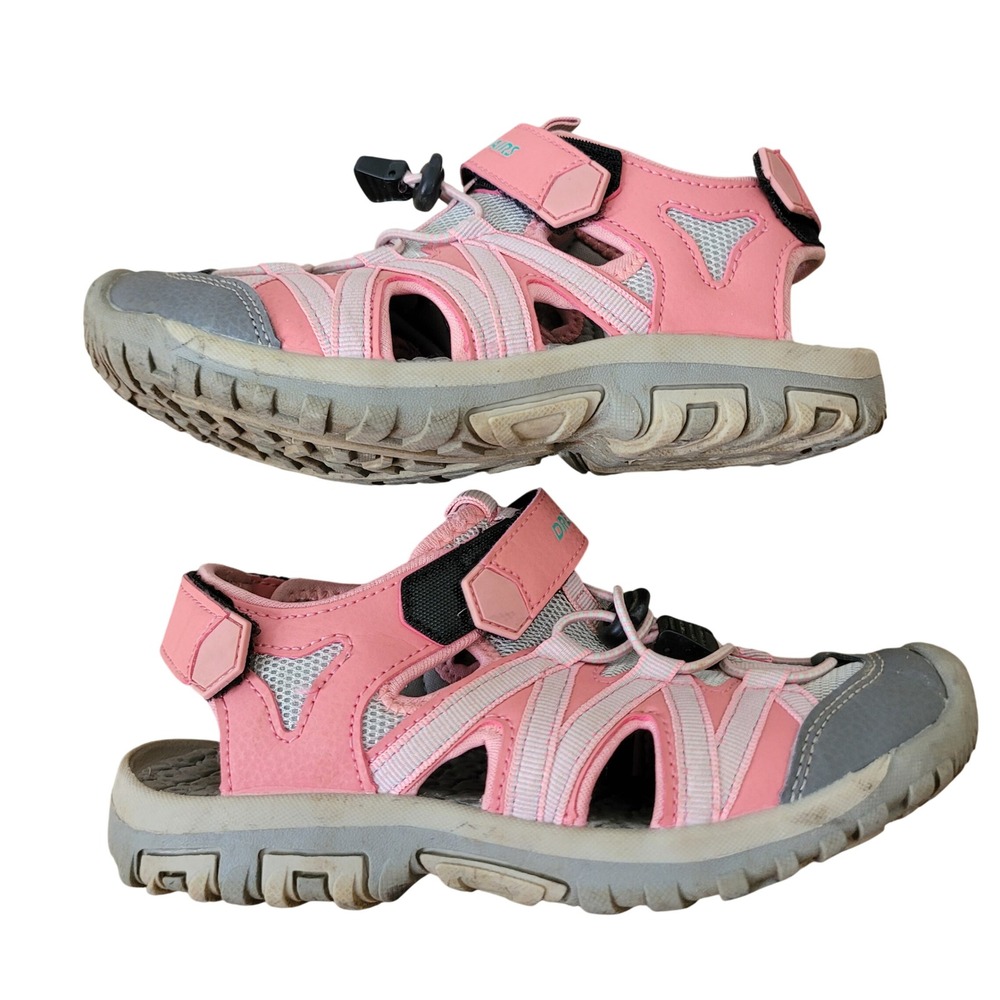 Dream Pairs Size 4‎ Athletic Sandals Girls Pink Grey Closed Toe Outdoor 181108K